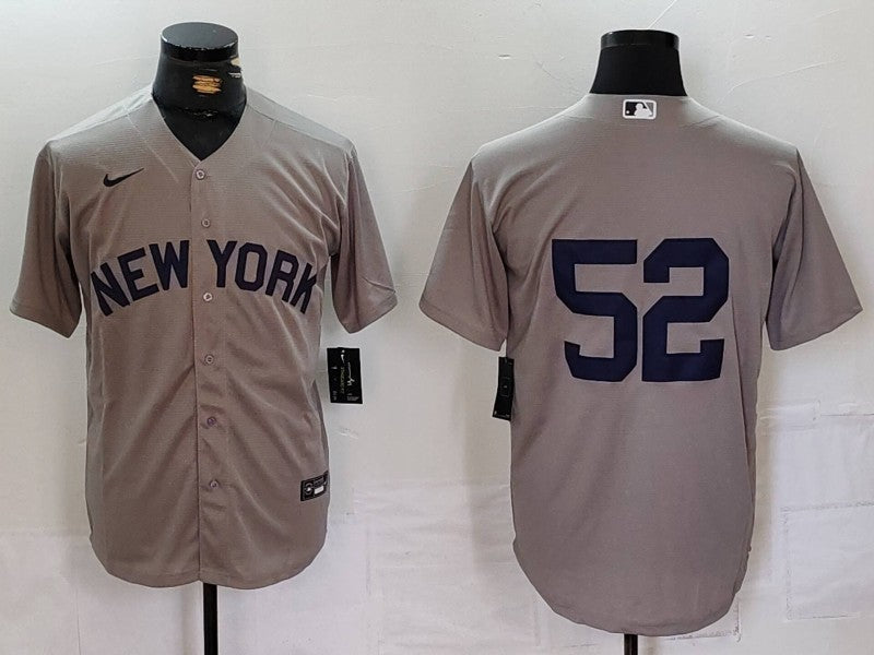 Men's New York Yankees CC Sabathia Gray Replica Player Jersey