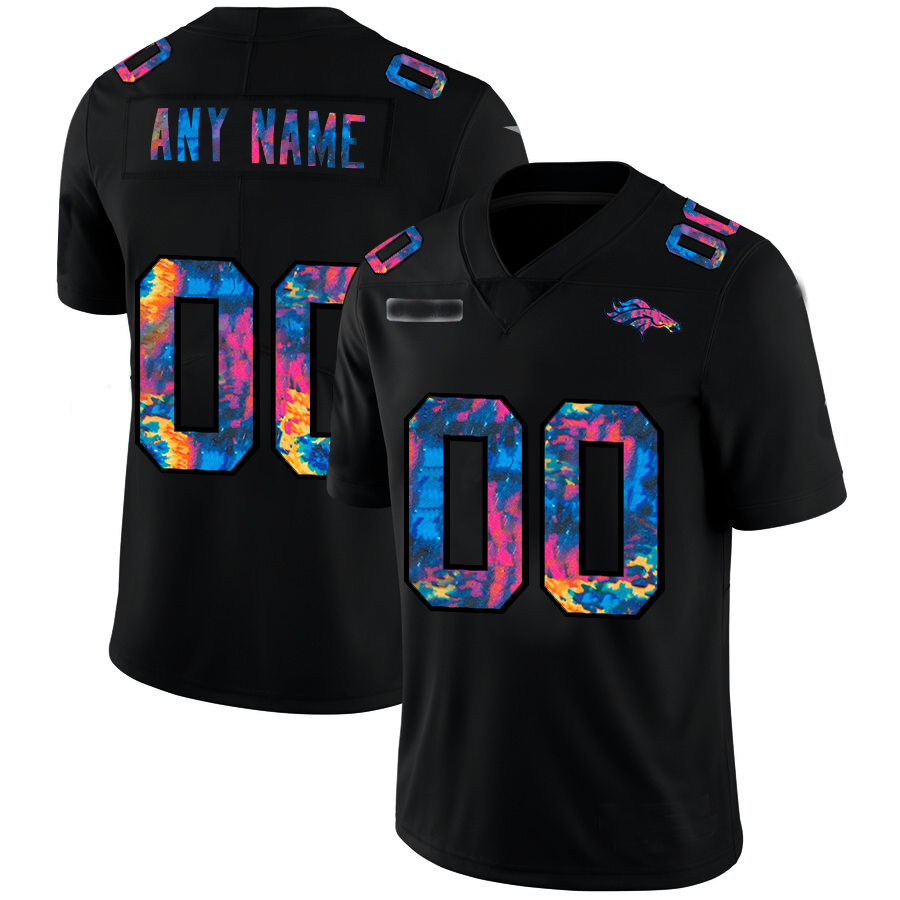 Custom1 Denver Broncos Multi-Color Black 2020 Crucial Catch Vapor Untouchable Limited Jersey1 Stitched Jersey1 American Football Jerseys