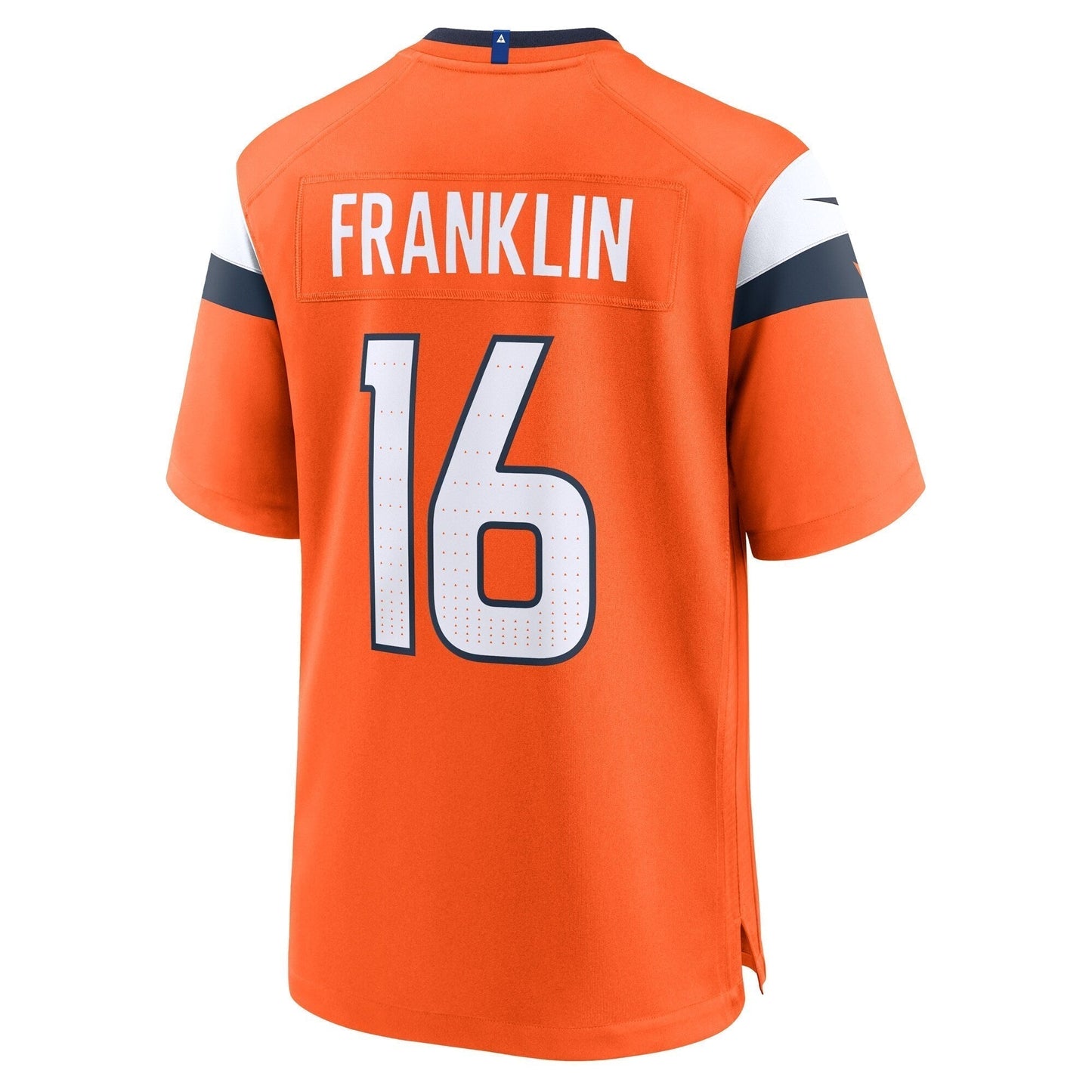 Troy Franklin Denver Broncos Team Game Jersey - Orange