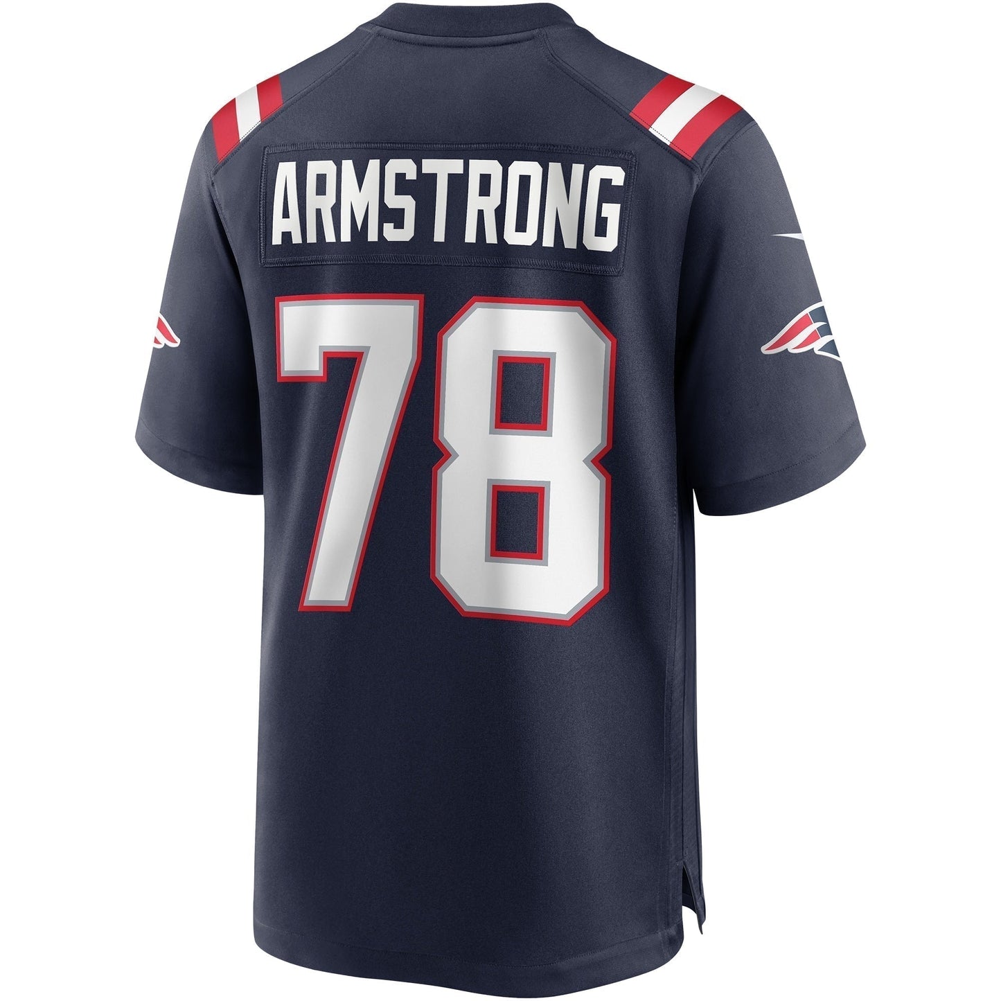 Bruce Armstrong New England Patriots Game Retired Jersey - Navy