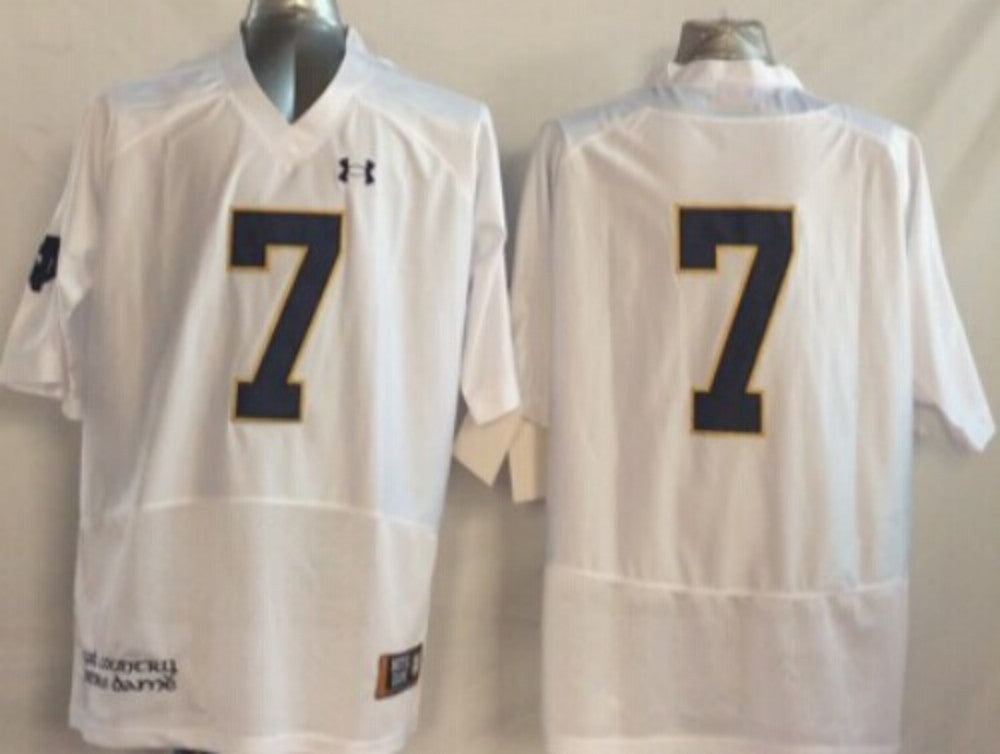Men's Notre Dame Fighting Irish Joe Theismann White Player Game Jersey