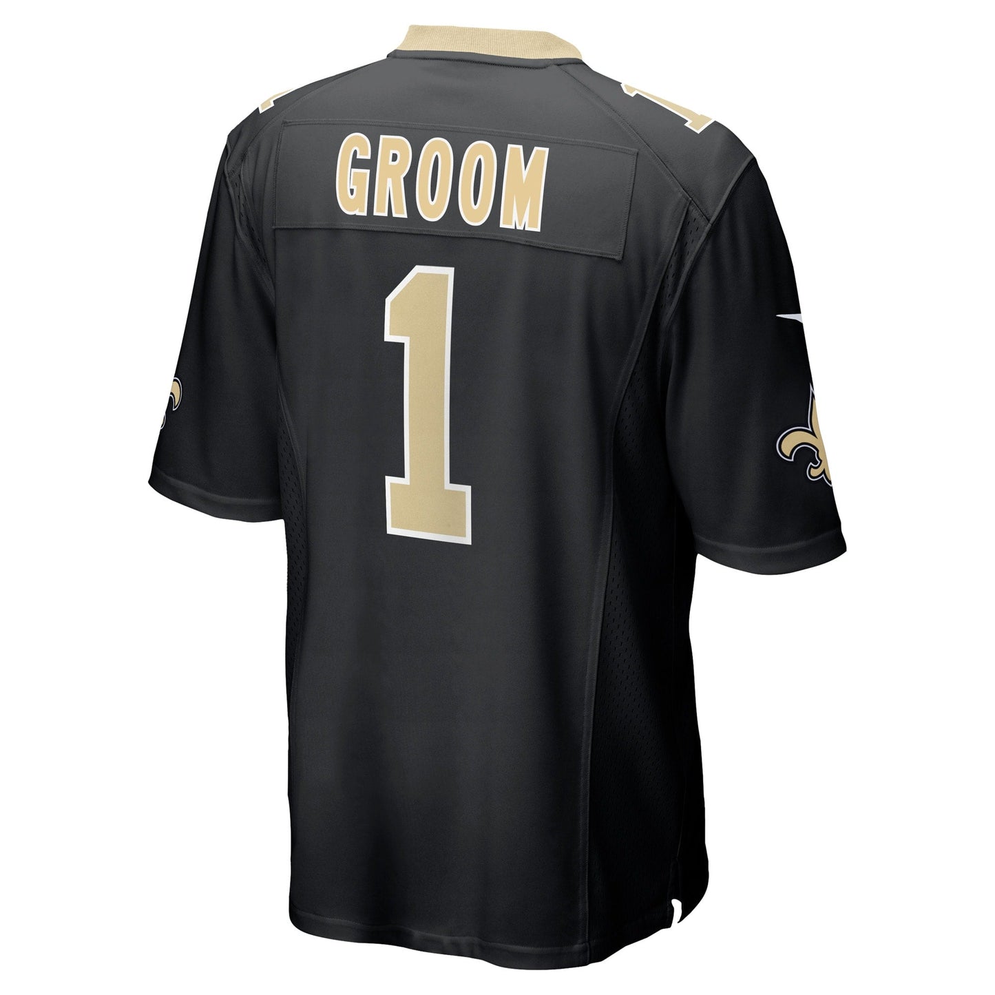 Number 1 Groom New Orleans Saints Game Jersey - Black