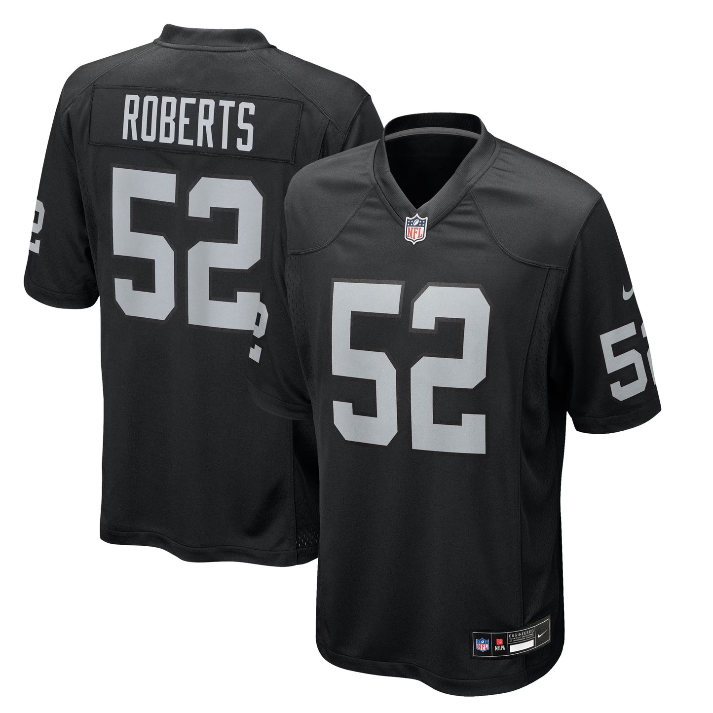 Las Vegas Raiders Elandon Roberts Black Team Game Jersey