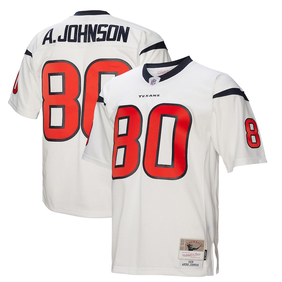 Men's Houston Texans Andre Johnson White Legacy Replica Jersey
