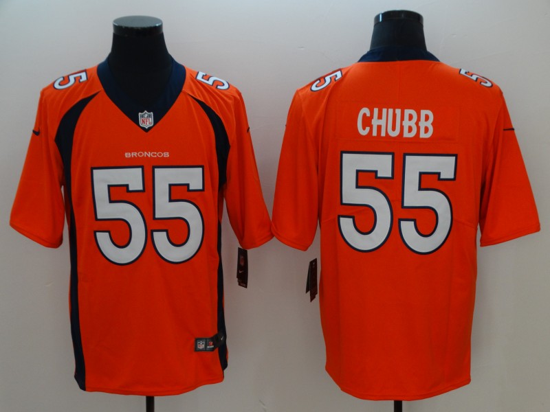 Men's Denver Broncos Bradley Chubb Orange Game Jersey