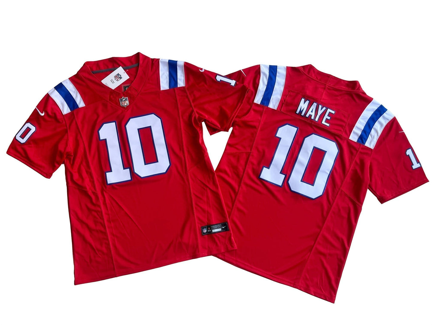 New England Patriots 10# Mac Jones Vapor F.U.S.E. Limited Red Jersey