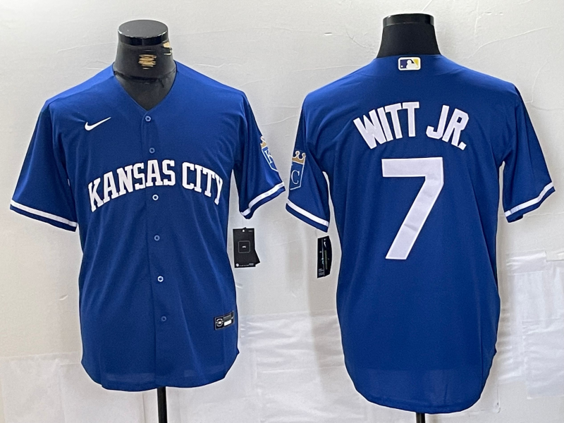 Men's Kansas City Royals Bobby Witt Jr. Royal Alternate Cooperstown Collection Replica Player Jersey