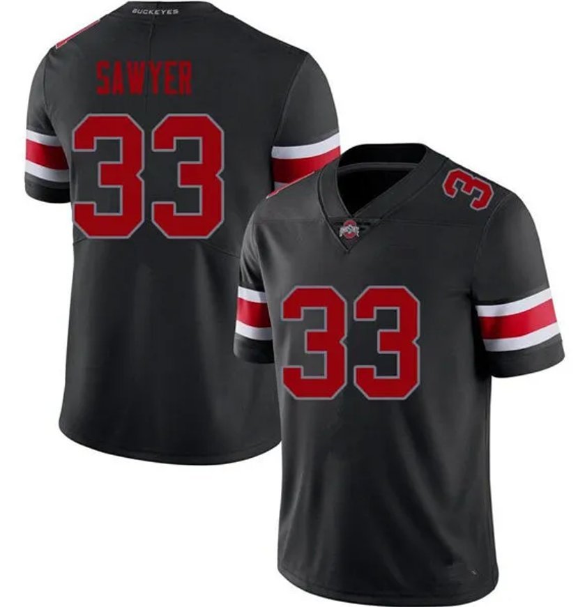 Jack Sawyer Ohio State Buckeyes Jersey Black