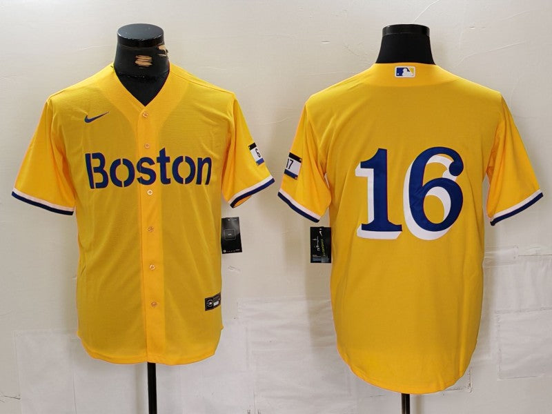 Men's Boston Red Sox Jarren Duran Gold City Connect Replica Player Jersey