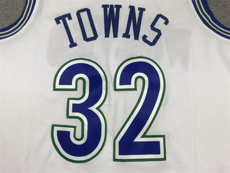 Timberwolves #32 Classic White Jersey