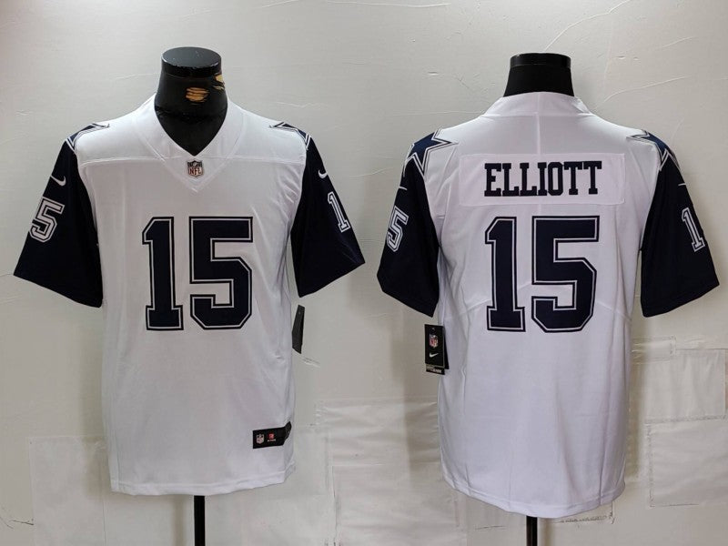 Men's Dallas Cowboys Ezekiel Elliott White 2nd Alternate Legend Jersey
