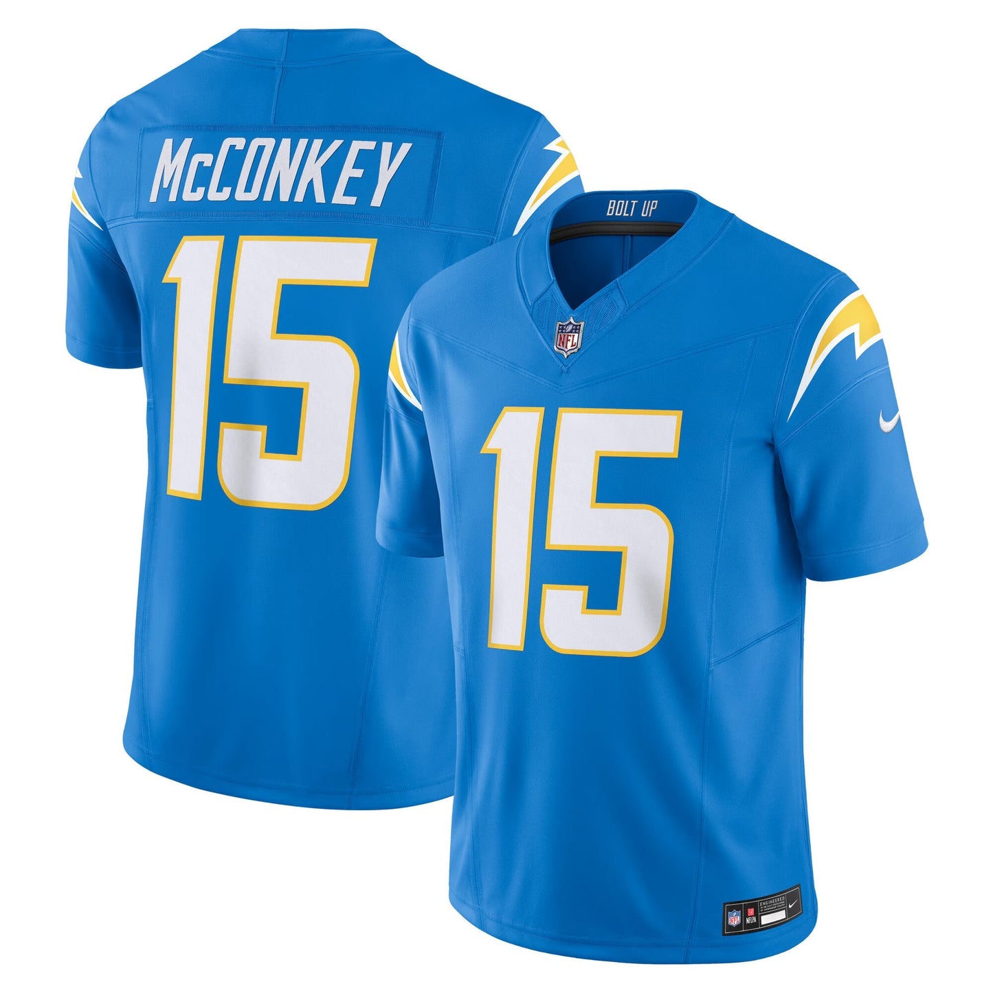 Los Angeles Chargers Ladd McConkey Powder Blue Team Vapor F.U.S.E. Limited Jersey