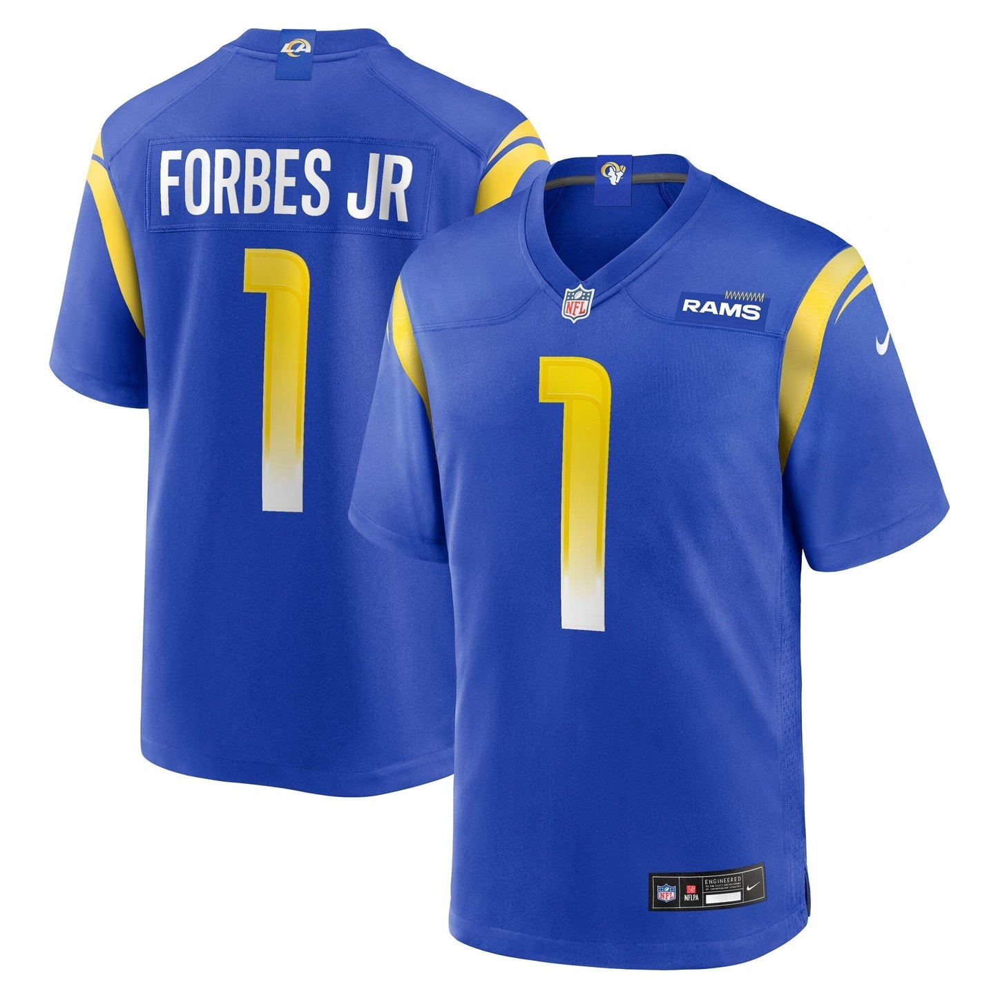 Los Angeles Rams Emmanuel Forbes Jr. Royal Team Game Jersey