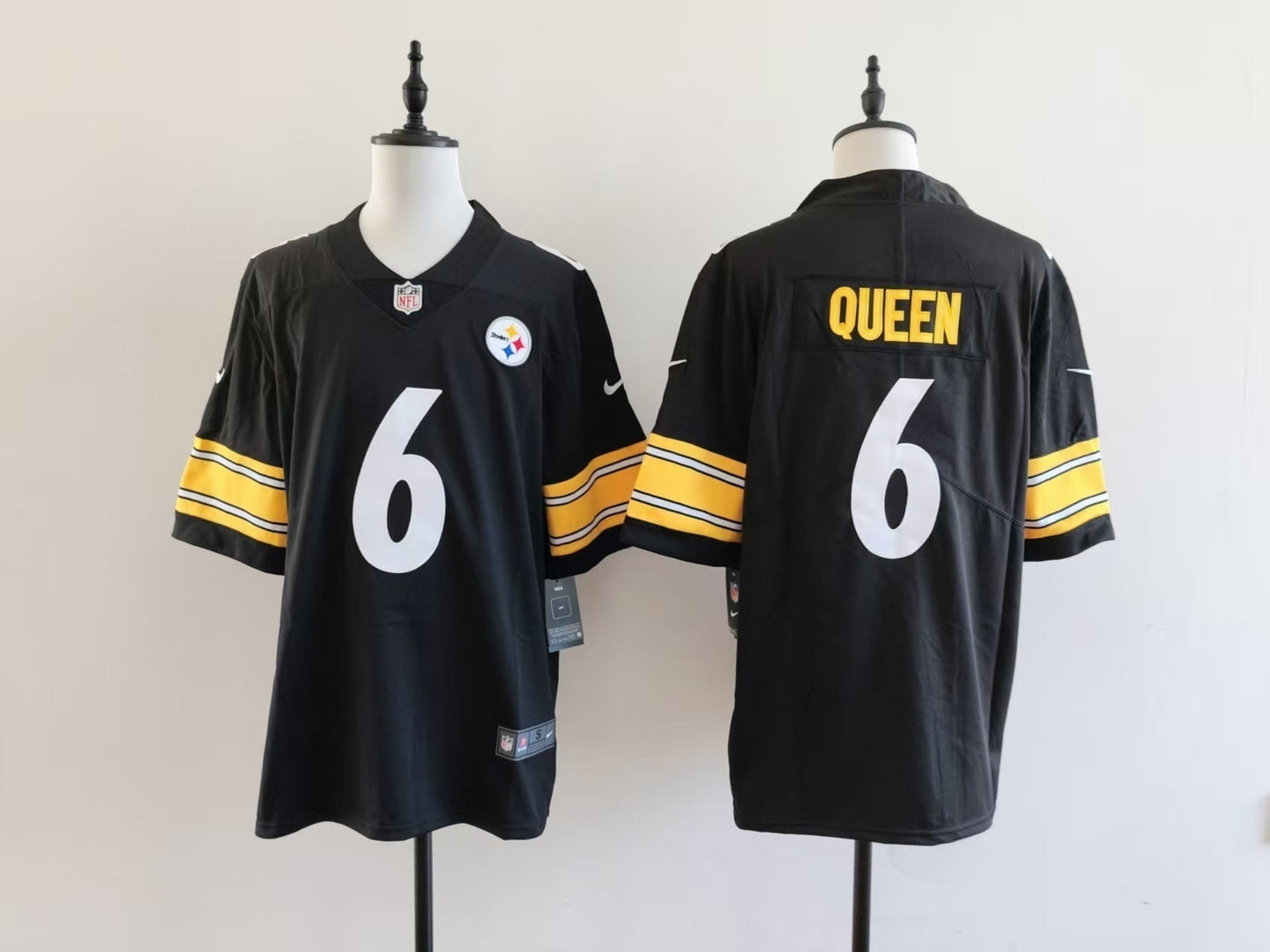 Men's Pittsburgh Steelers Patrick Queen Jersey - Black