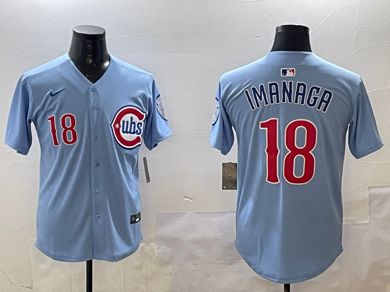 Men's Chicago Cubs Shta Imanaga Baby Blue 2nd Alternate Limited Player Jersey