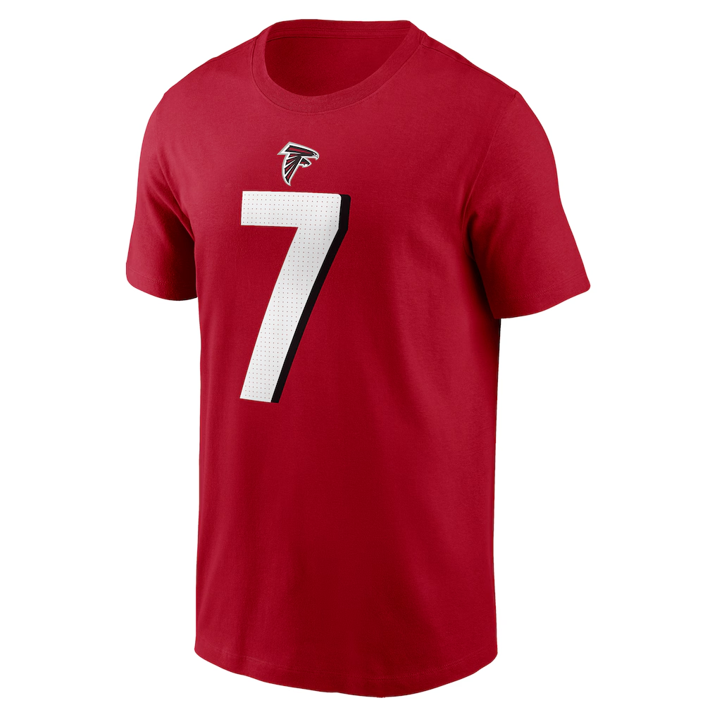 Men's Atlanta Falcons Bijan Robinson Red Player Name & Number T-Shirt