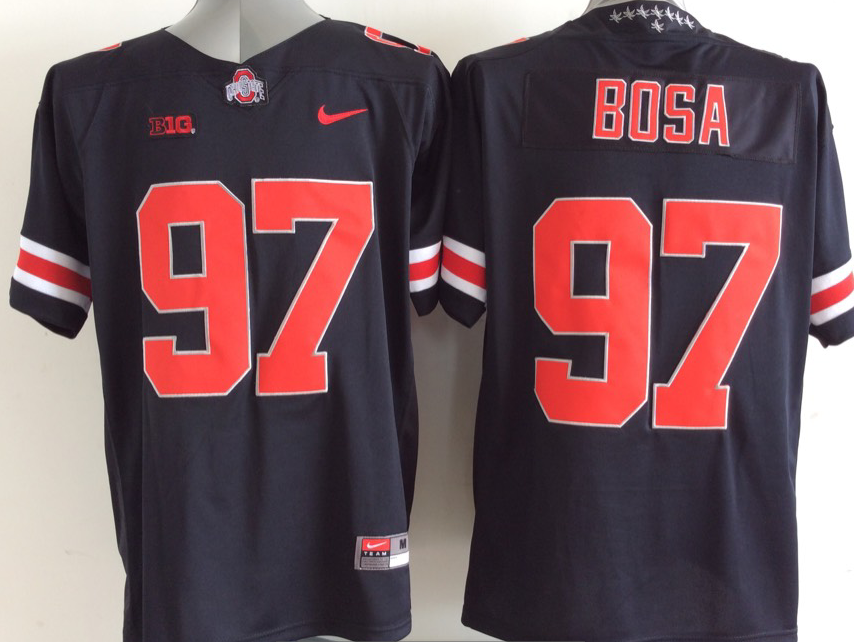 Men's Ohio State Buckeyes Joey Bosa Black Player Game Jersey