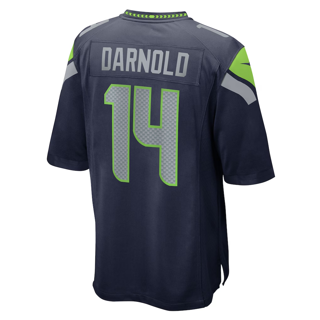 Men's Seattle Seahawks Sam Darnold College Navy Team Game Jersey