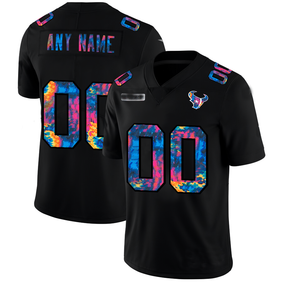Custom1 Houston Texans Multi-Color Black 2020 Crucial Catch Vapor Untouchable Limited Jersey1 Stitched American Football Jerseys