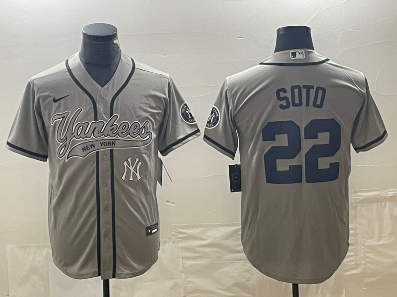 Men's New York Yankees Juan Soto Gray Player Jersey Joint Edition