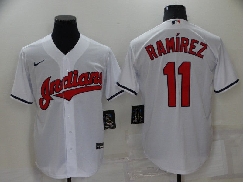 Men's Cleveland Guardians Jose Ramirez White Replica Player Jersey1