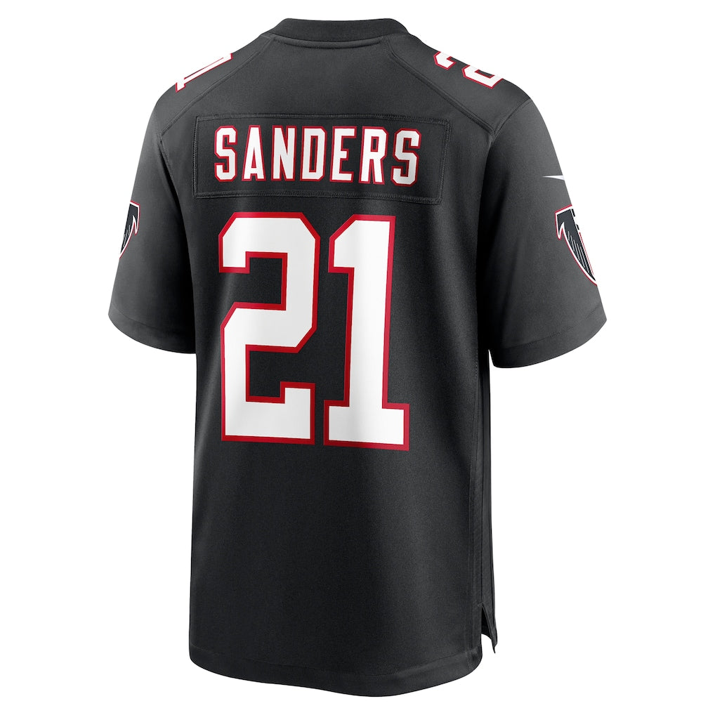 A.Falcons #21 Deion Sanders Black Retired Player Alternate Game Jersey
