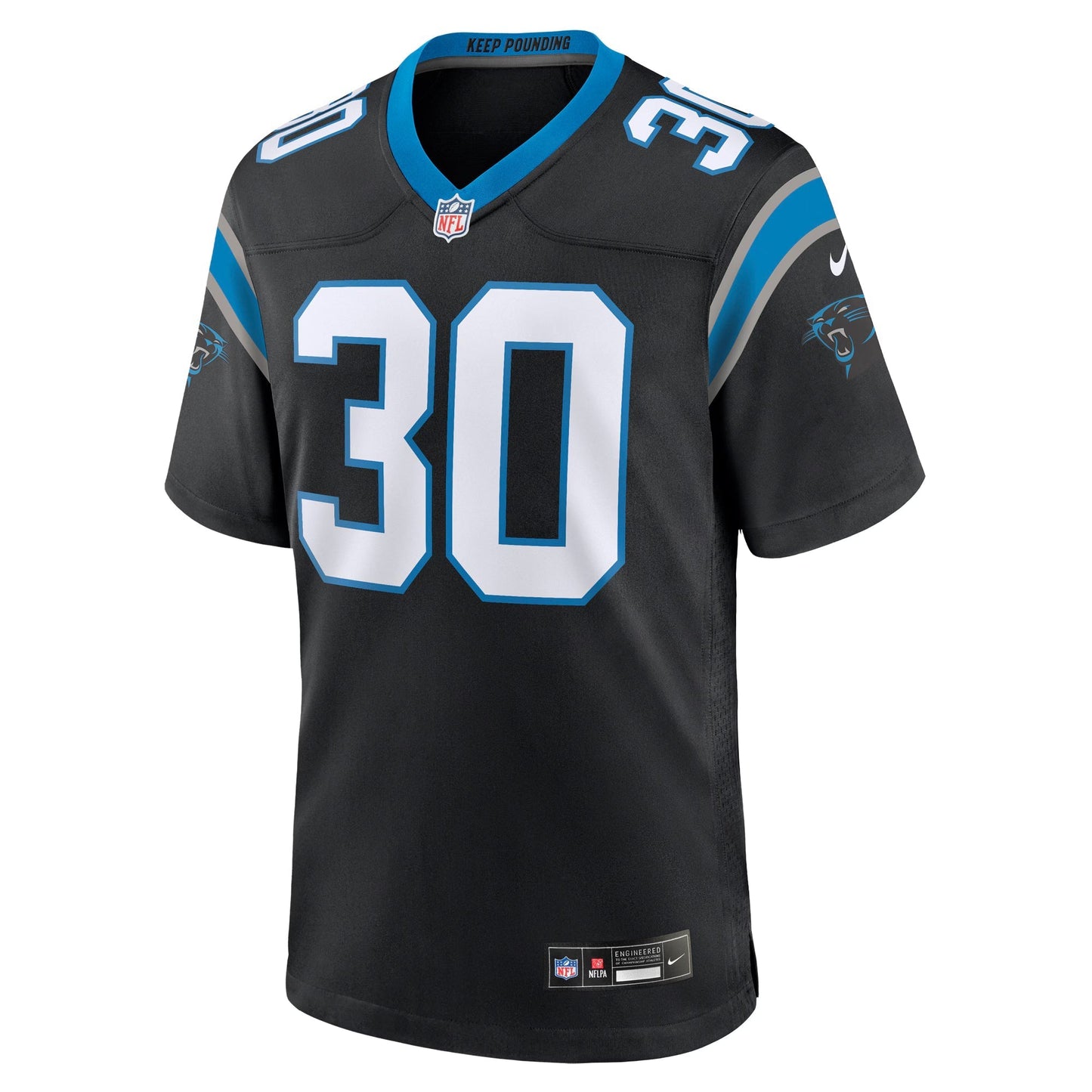 Carolina Panthers Chuba Hubbard Black Team Game Jersey