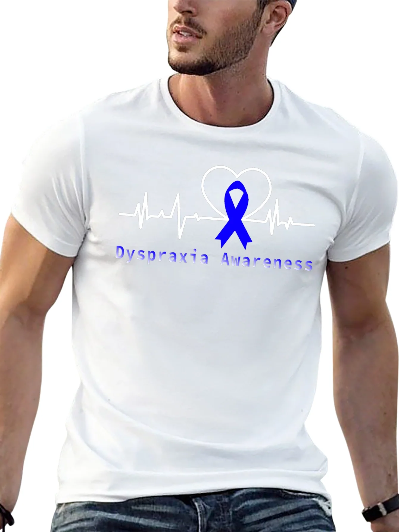 Dyspraxia Awareness Heartbeat T-Shirt