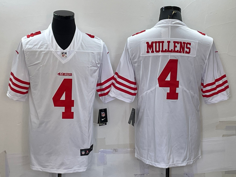Men's San Francisco 49ers Nick Mullens White Player Jersey