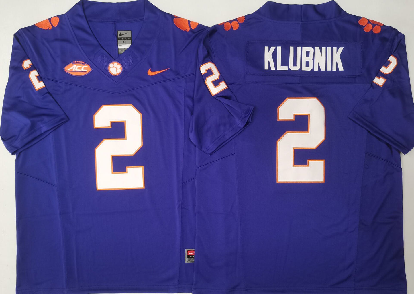 Men's Clemson Tigers Cade Klubnik #2 Purple Player Jersey
