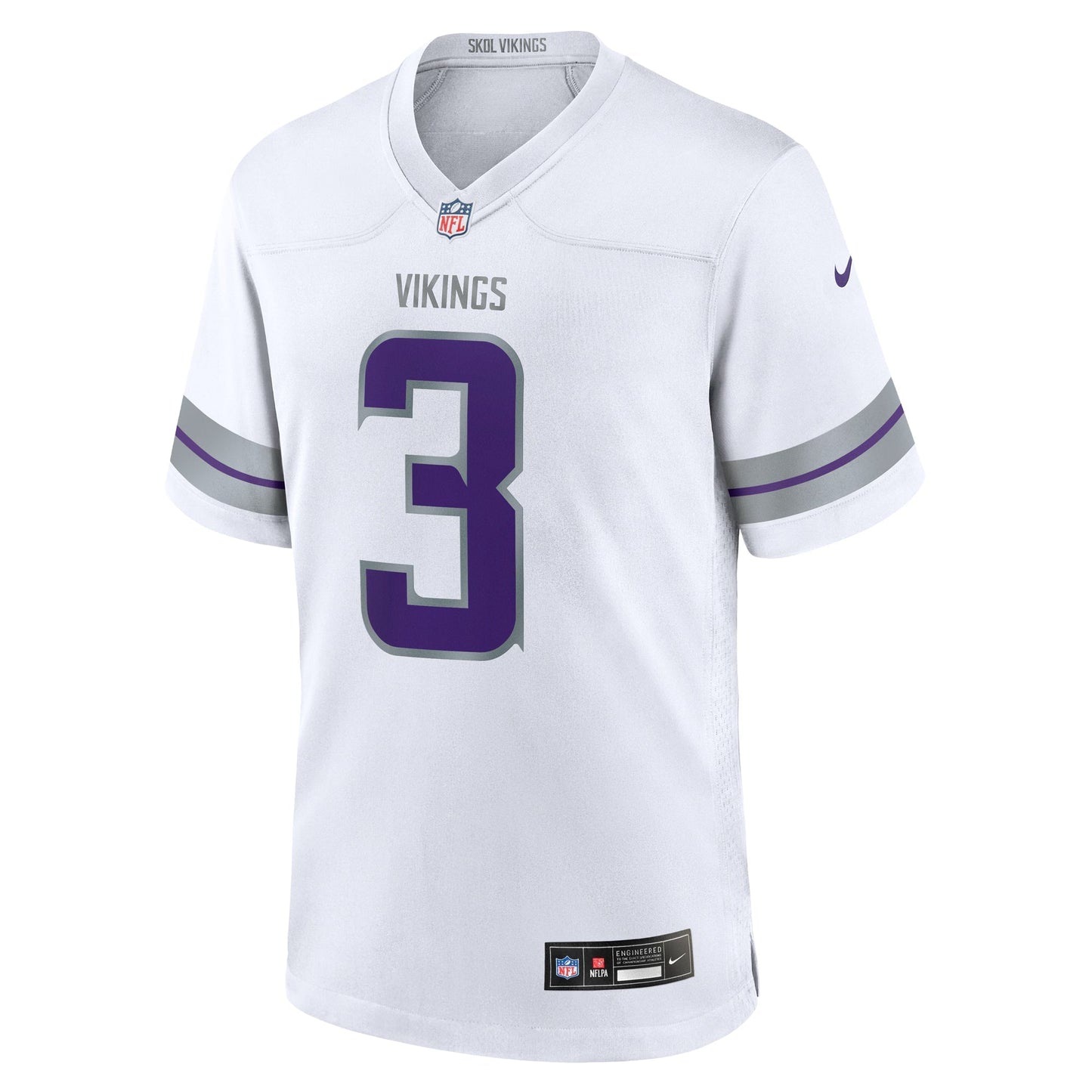 Minnesota Vikings Jordan Addison White Alternate Game Player Jersey