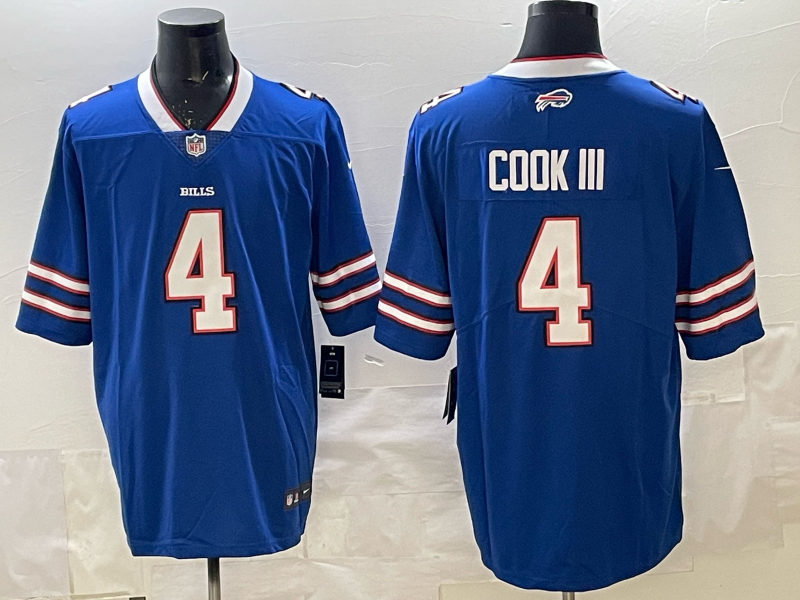 Men's Buffalo Bills James Cook III #4 Royal Game Player Jersey