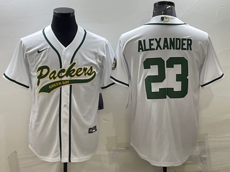 Men's Green Bay Packers Jaire Alexander White Game Jersey Joint Edition