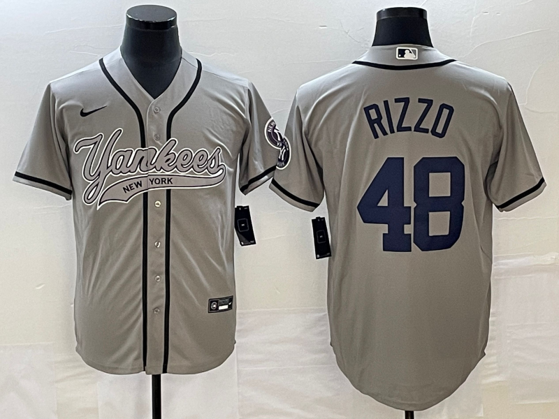 Men's New York Yankees Anthony Rizzo Gray Player Jersey Joint Edition
