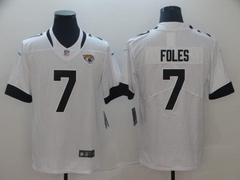 Men's Jacksonville Jaguars Nick Foles White Game Jersey