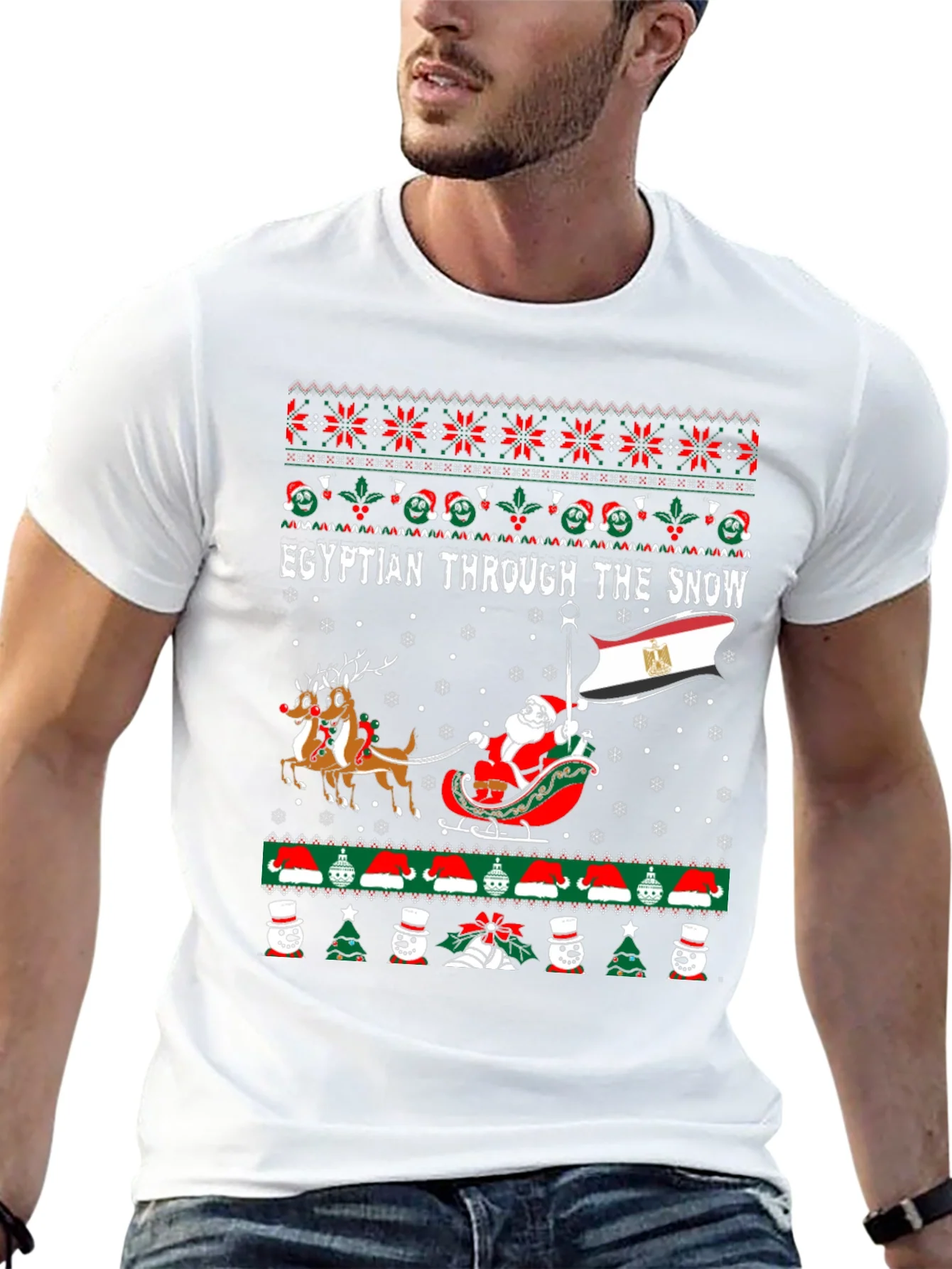 Egyptian Through the Snow Christmas T-Shirt