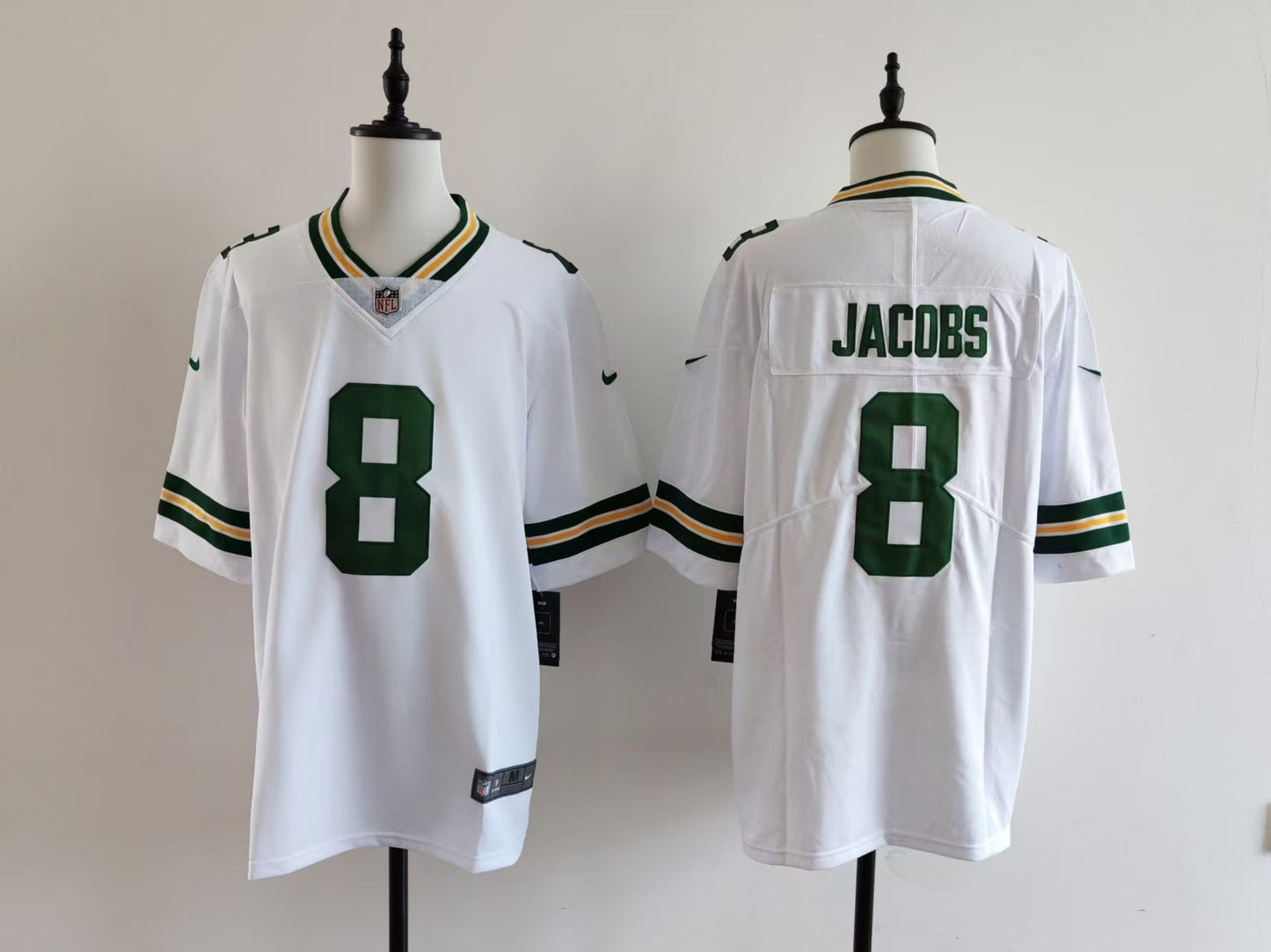 Men's Green Bay Packers Josh Jacobs Jersey - White