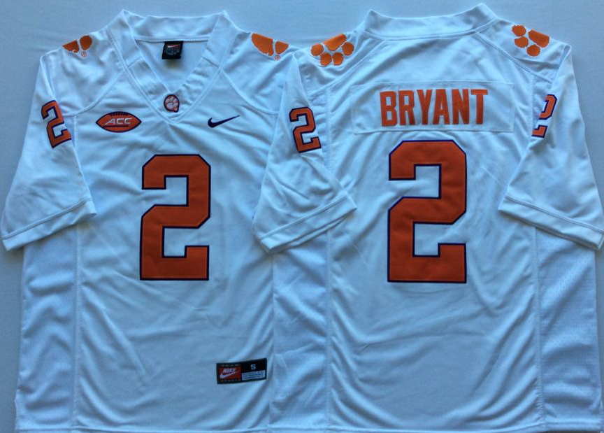 Men's Clemson Tigers Kelly Bryant White Game Jersey