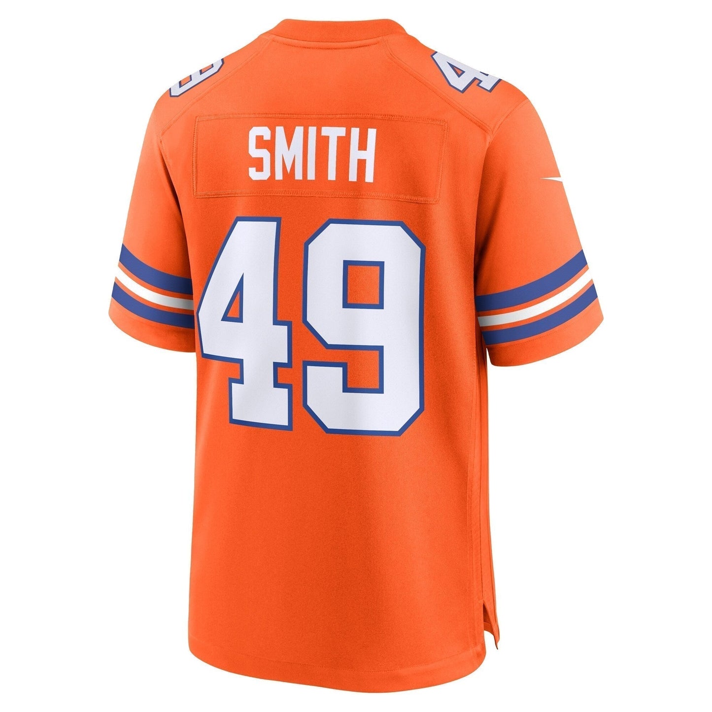 Dennis Smith Denver Broncos Mile High Collection 1977 Throwback Retired Game Jersey - Orange