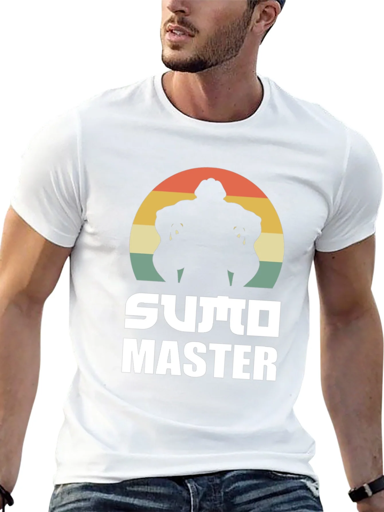 Sumo Master Graphic Tee - Retro Wrestler T-Shirt