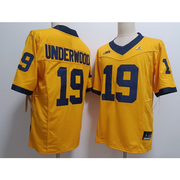 Bryce Underwood Michigan Wolverines Jersey Yellow