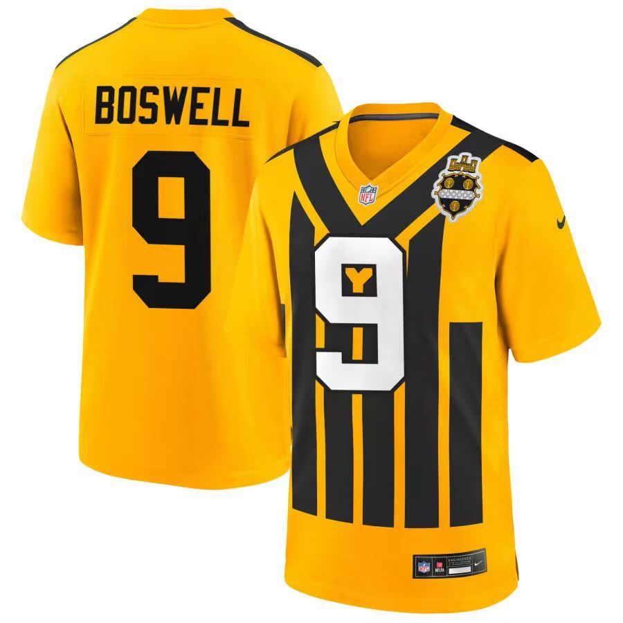 Men's Pittsburgh Steelers Chris Boswell Jersey - Retro Yellow-2