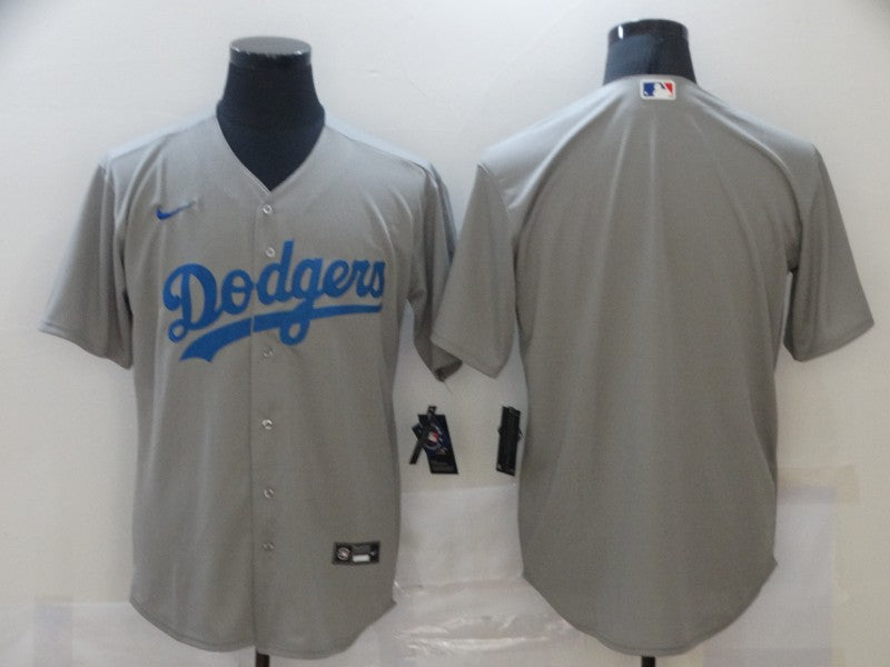 Men's Los Angeles Dodgers1 Gray Replica Blank Jersey