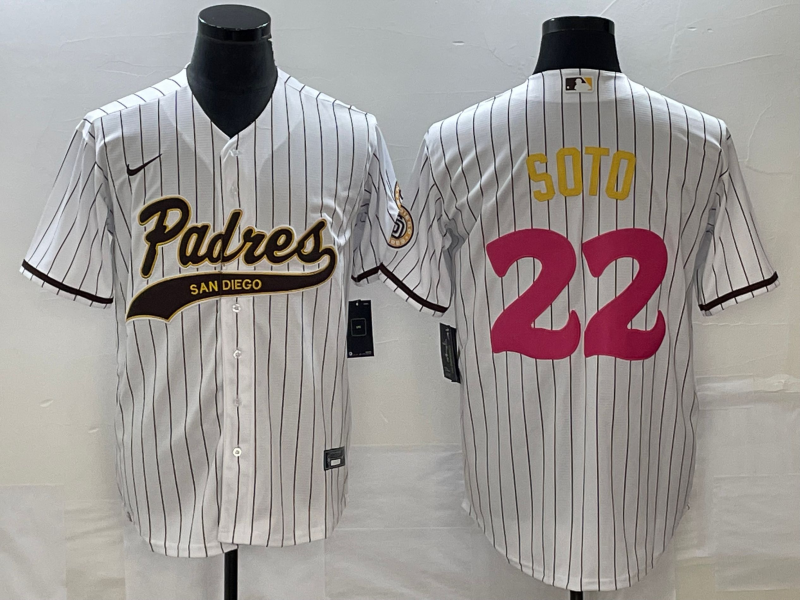 Men's San Diego Padres Juan Soto White Replica Player Jersey Joint Edition