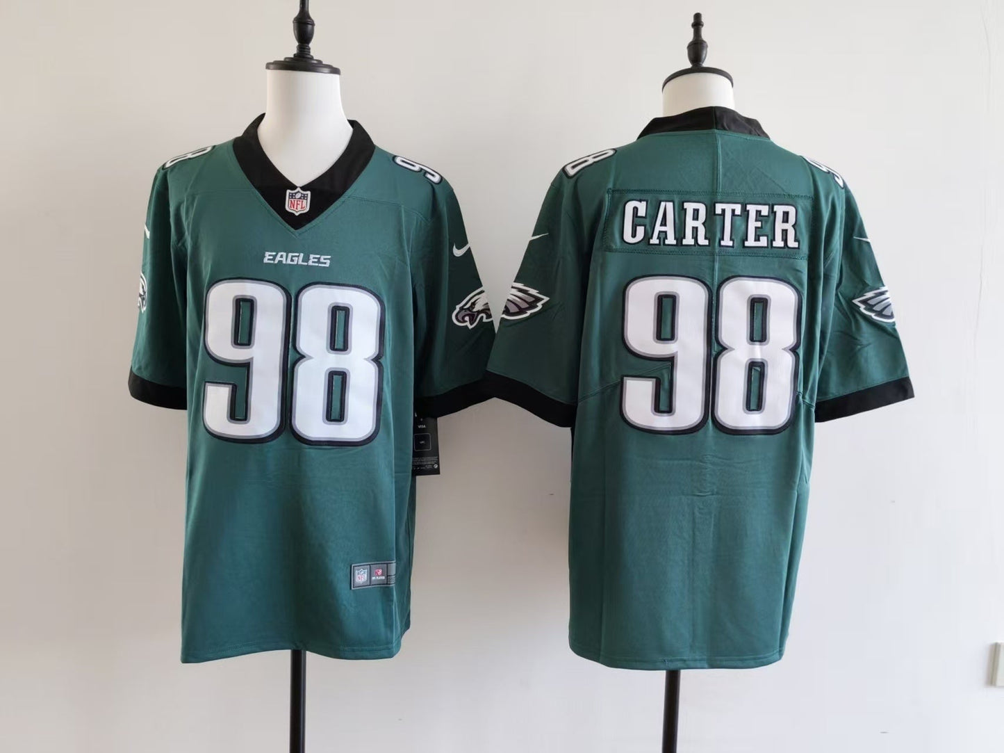 Men's Philadelphia Eagles Jalen Carter Jersey-Midnight Green