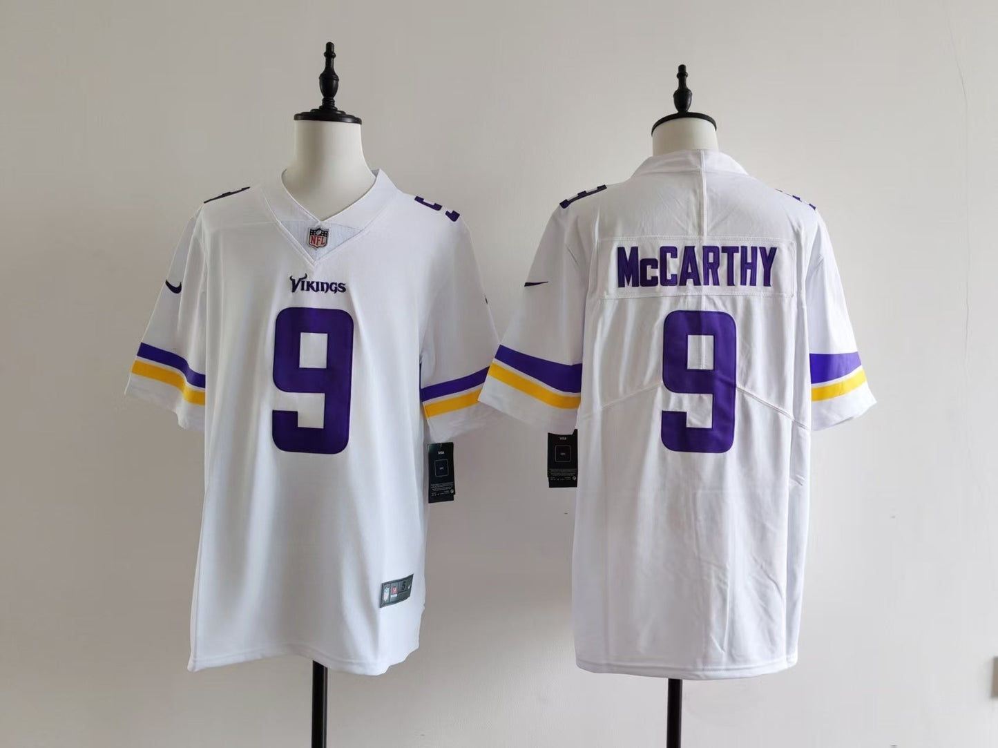 Men's Minnesota Vikings J.J. McCarthy Jersey - White#9