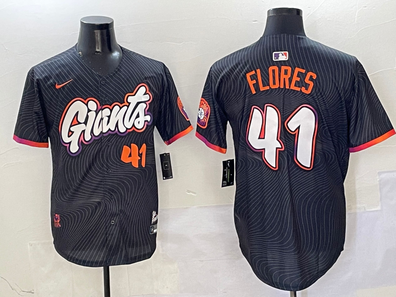 Men's San Francisco Giants Wilmer Flores Black 2025 City Connect Limited Player Jersey
