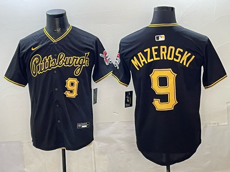 Men's Pittsburgh Pirates Bill Mazeroski #9 Black Alternate Limited Jersey