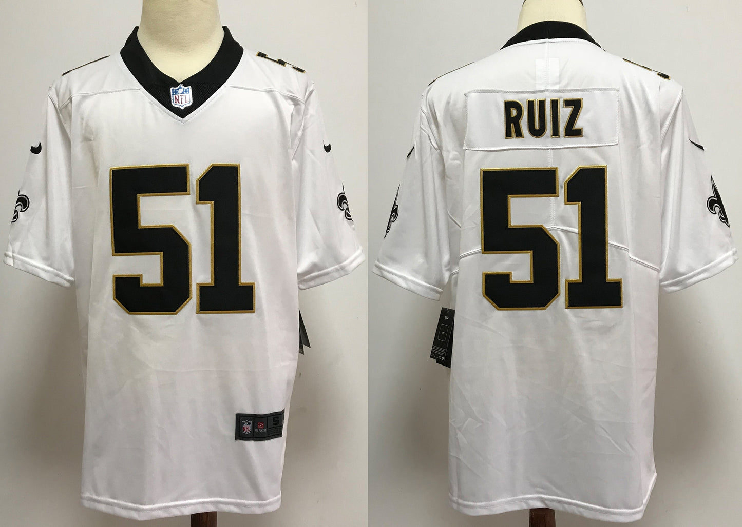 Men's New Orleans Saints Cesar Ruiz White Game Jersey