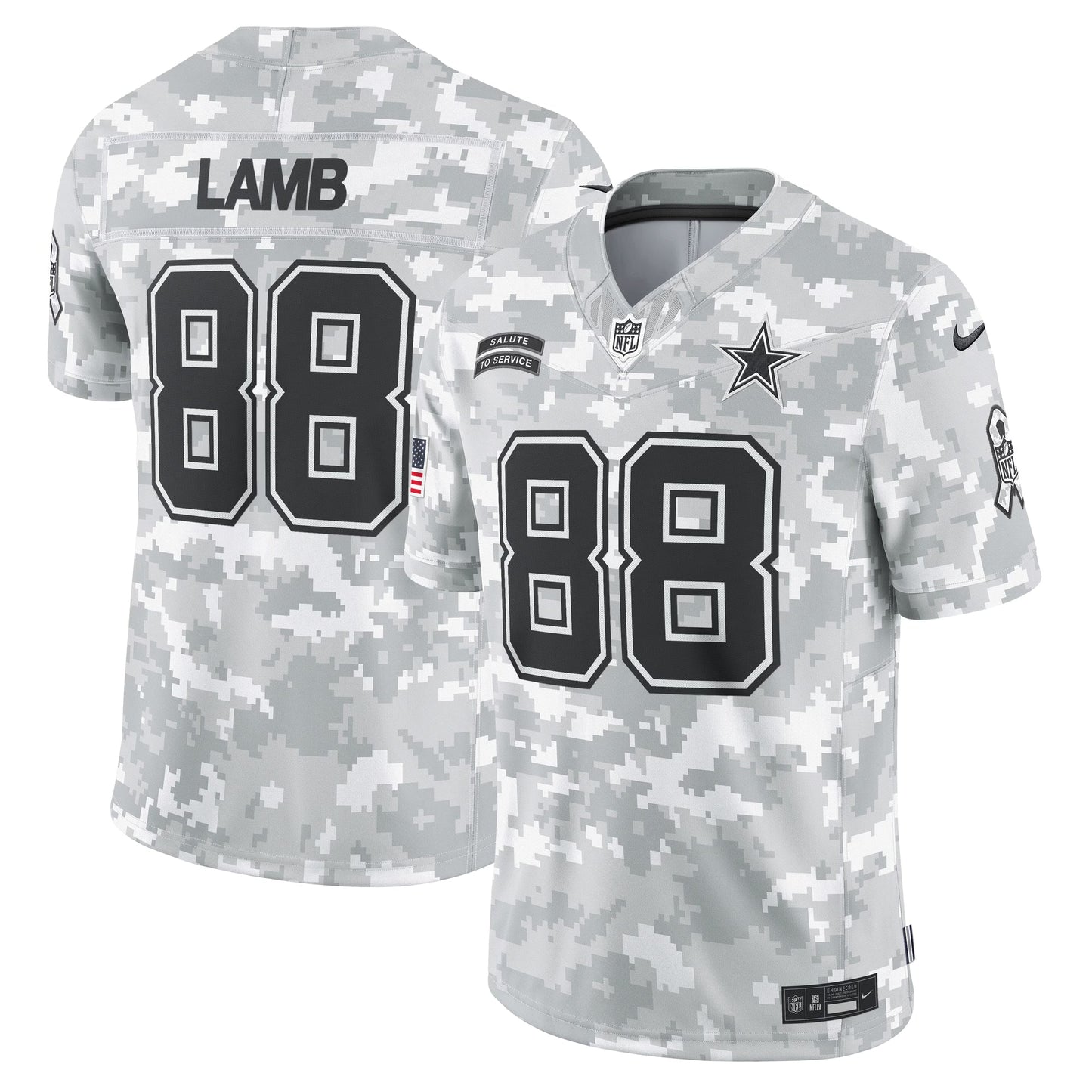 Dallas Cowboys CeeDee Lamb Arctic Camo 2024 Salute to Service Limited Jersey